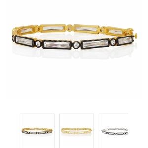 Frieda Rothman Pave Bar Hinged bracelet.